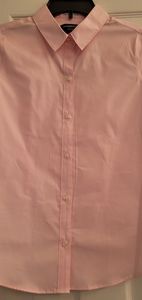 Pink button down long sleeve blouse